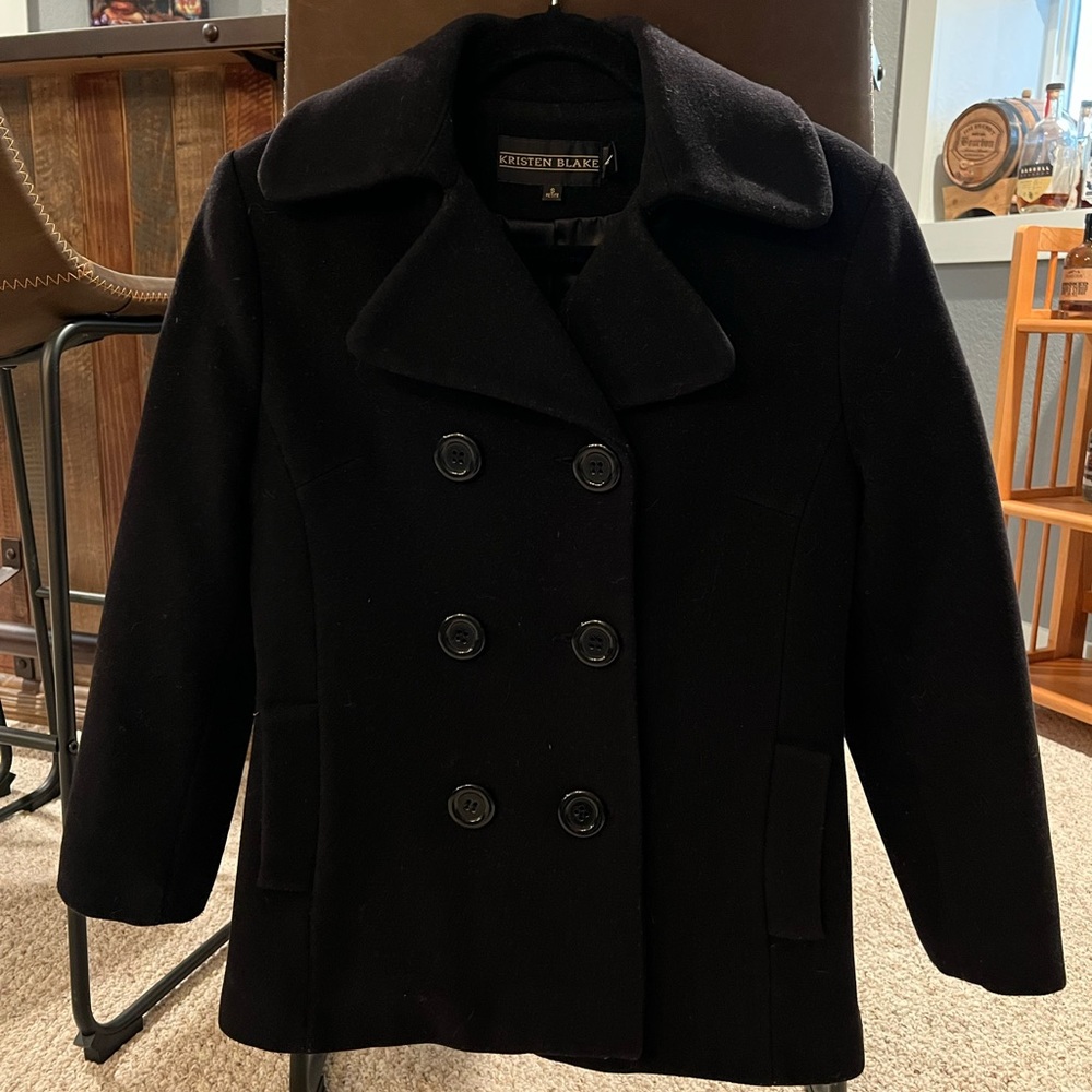 Women’s Small Petite Black pea coat